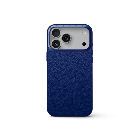 iPhone Case 17 - Full-Grain Leather - Deep Blue
