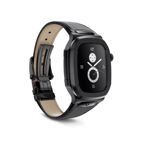 Apple Watch Case / ROYAL45 - Black Leather