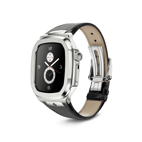 Apple Watch Case / ROYAL45 - Silver Leather