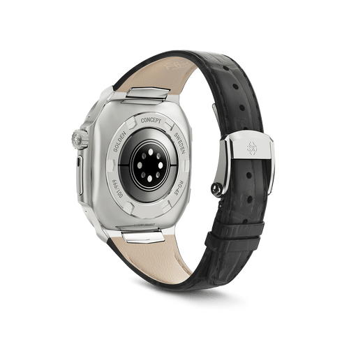 Apple Watch Case / ROYAL45 - Silver Leather