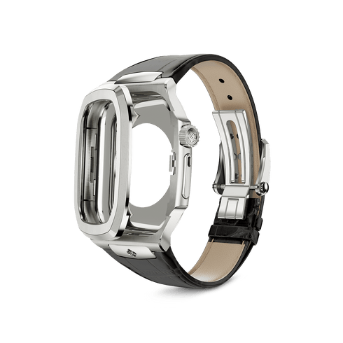 Apple Watch Case / ROYAL45 - Silver Leather